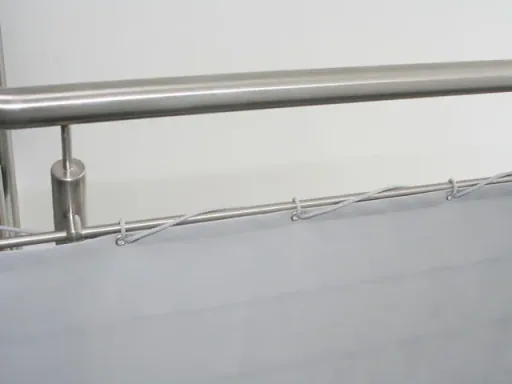 Balkonverkleidung, hell silbergrau, 90 x 300 cm