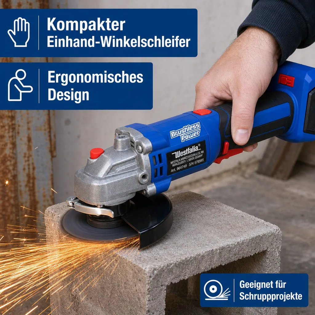 18 V Winkelschleifer BL 125 mm WWSBL 125 (Akku und Ladegerät nicht enthalten)