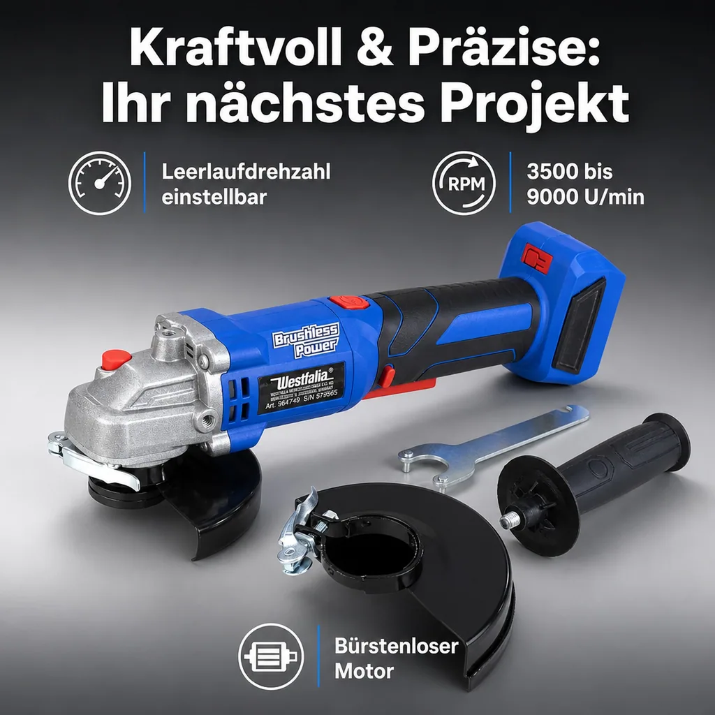 18 V Winkelschleifer BL 125 mm WWSBL 125 (Akku und Ladegerät nicht enthalten)