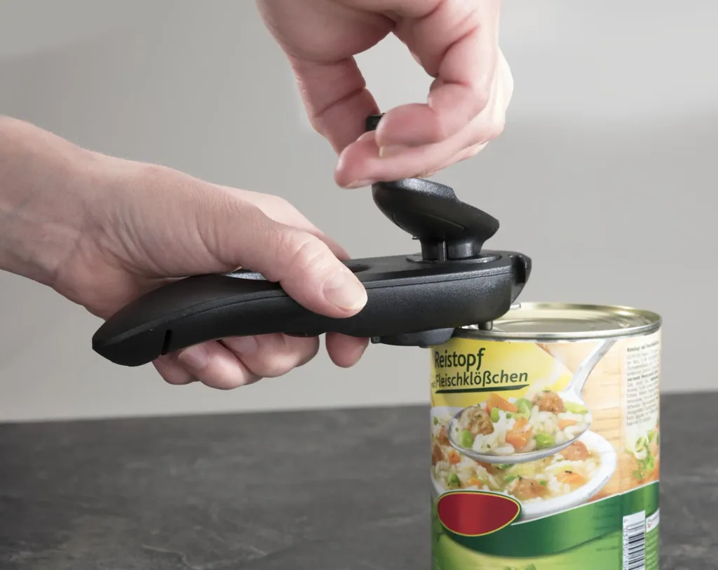 6 in 1 Multi-Öffner für Deckel, Dosen und Flaschen, Schwarz