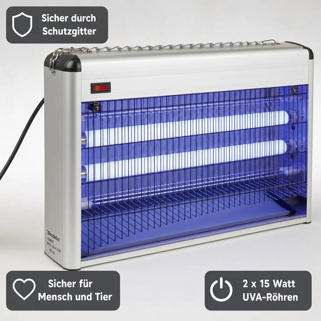 Elektrischer Fliegenvernichter ECO mit 2 x 15 Watt Röhren