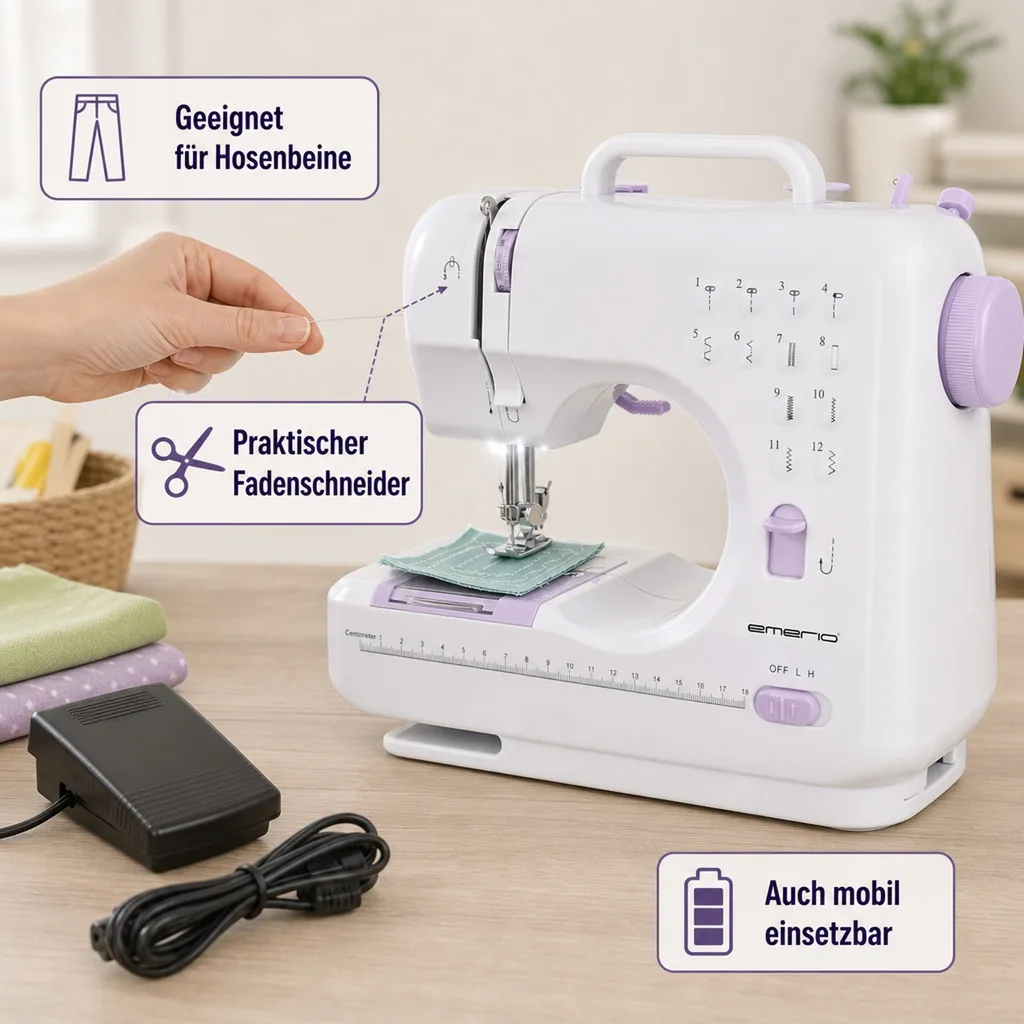Nähmaschine mit 12 Stichprogrammen