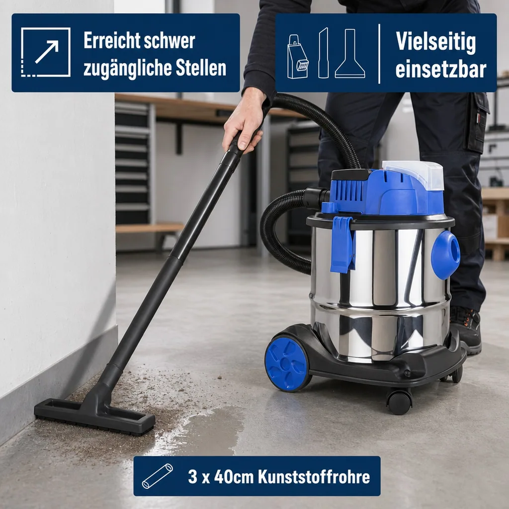 18 V Nass/Trockensauger WNTS, ohne Akku und Ladegerät