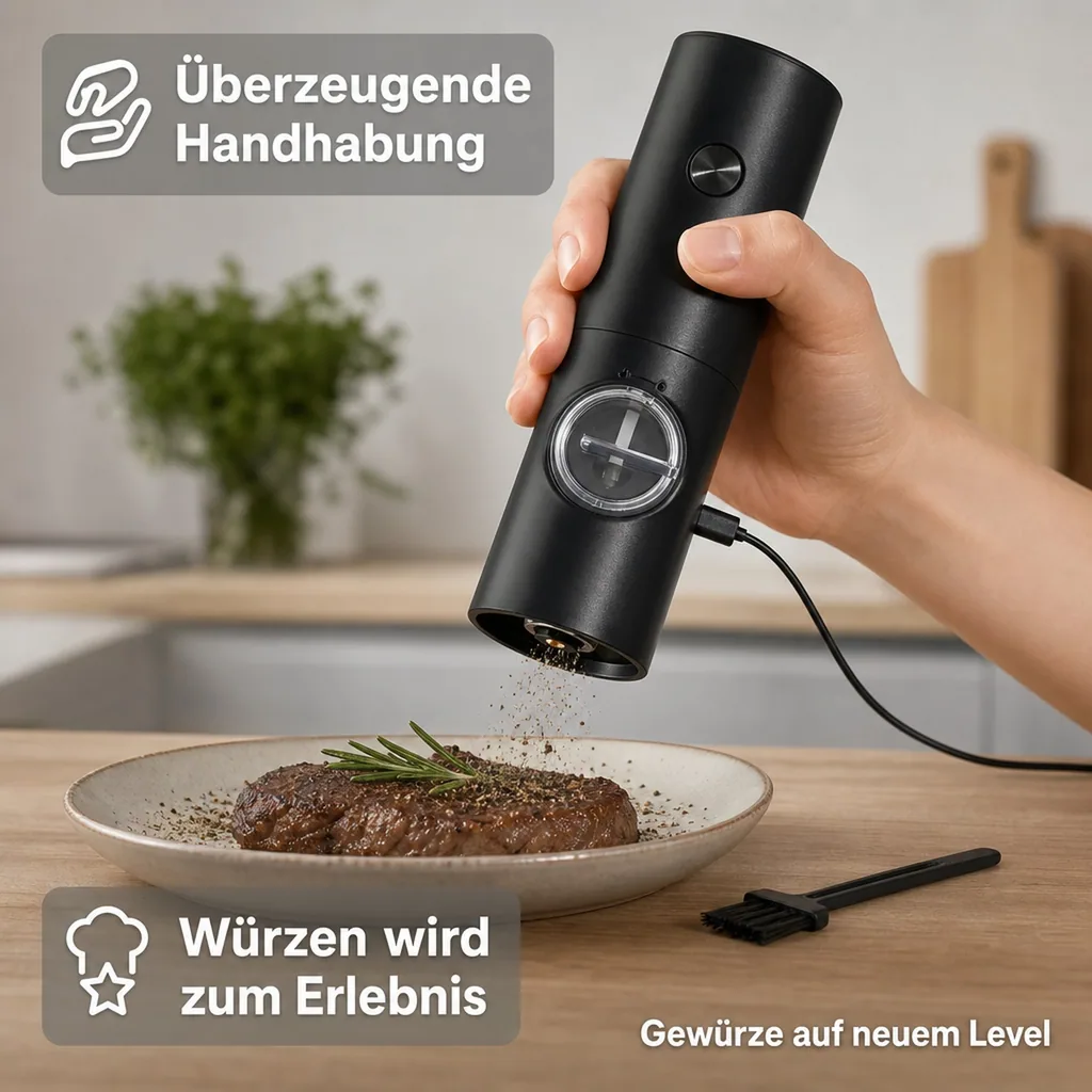 Elektrische Salz- und Pfeffermühle, 2er-Set