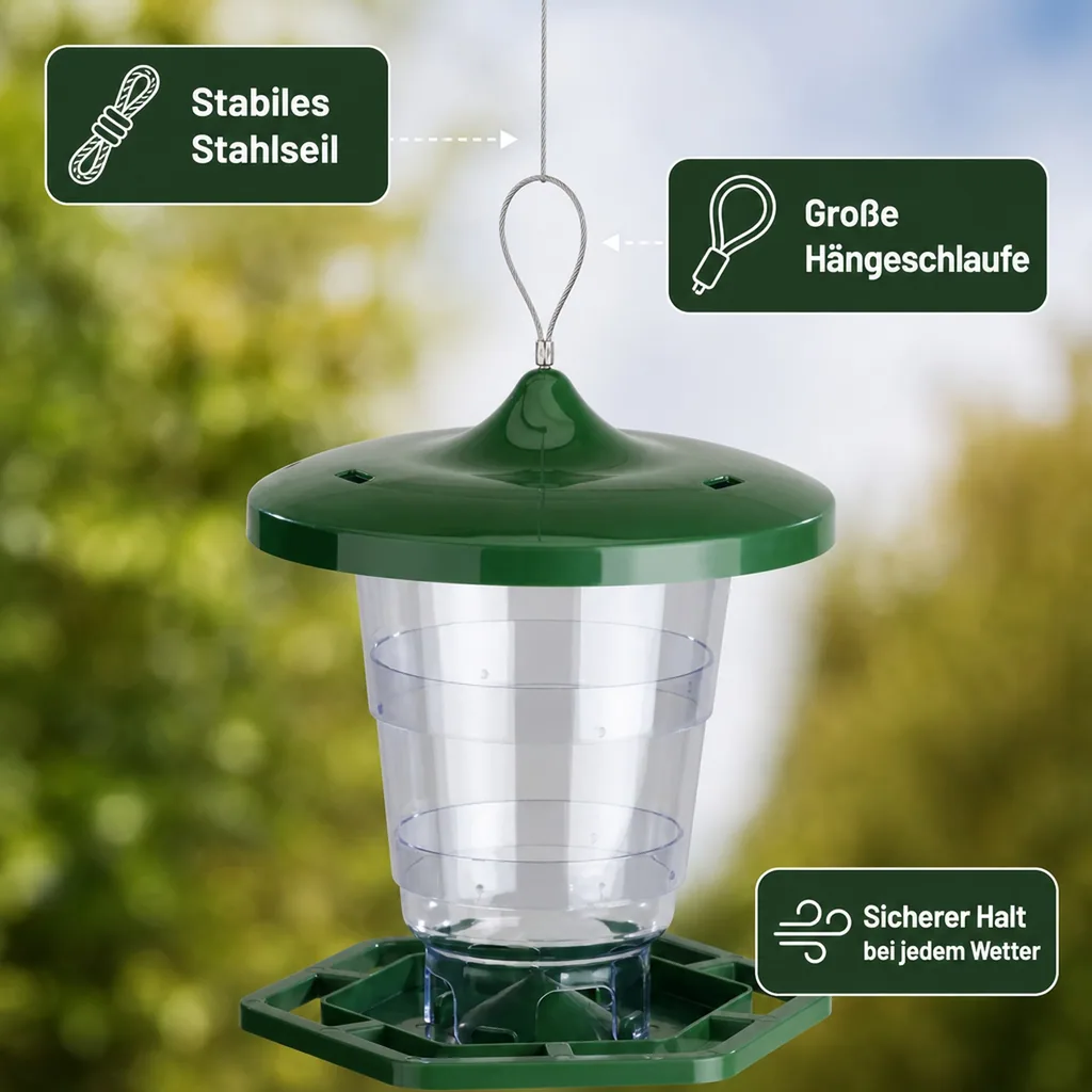 Vogelfutter Silohaus, grün