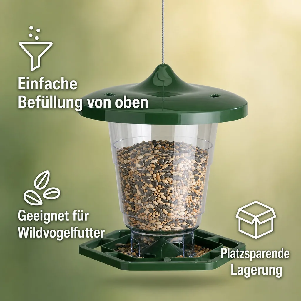 Vogelfutter Silohaus, grün