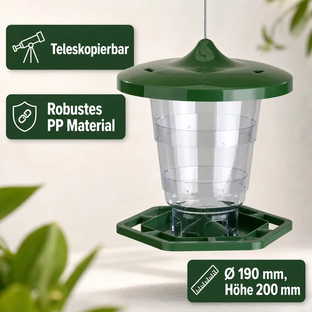 Vogelfutter Silohaus, grün