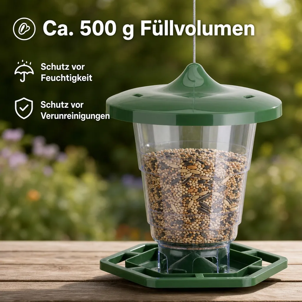 Vogelfutter Silohaus, grün