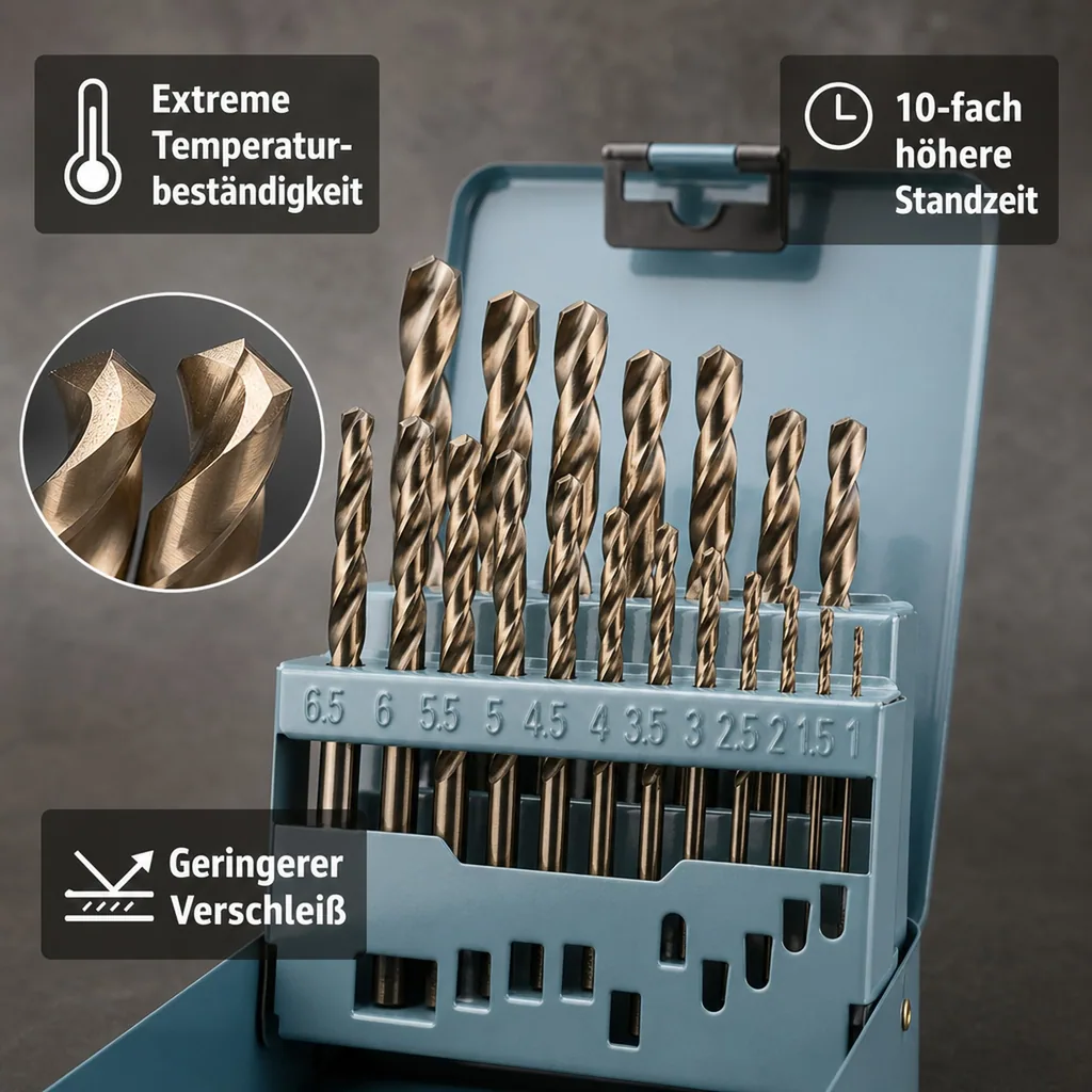 HSS Cobalt Bohrer Satz 19-teilig