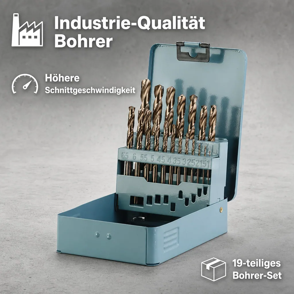 HSS Cobalt Bohrer Satz 19-teilig