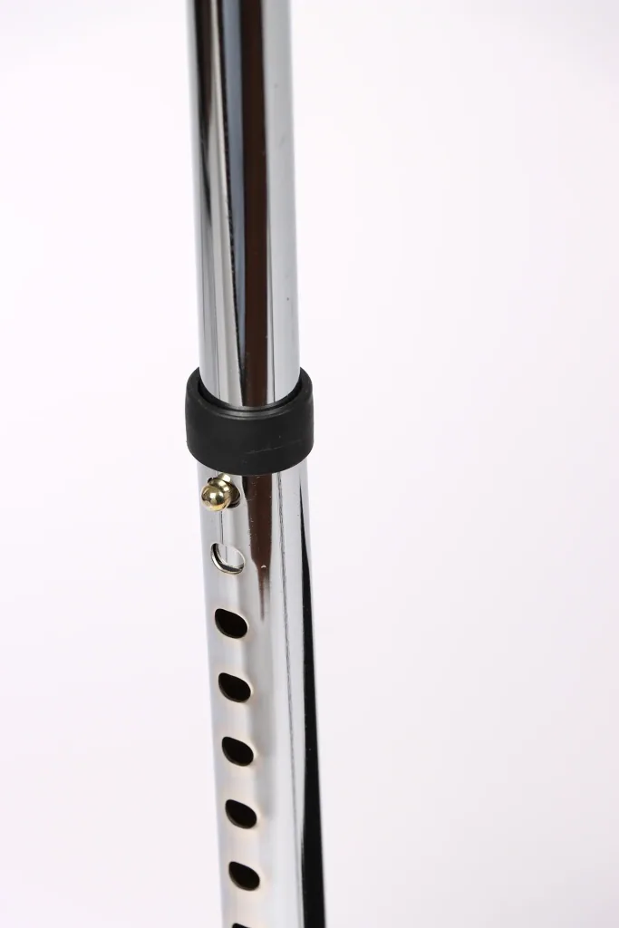 Trittstufe mit höhenverstellbarem Haltegriff, chrom, 88 - 108 cm
