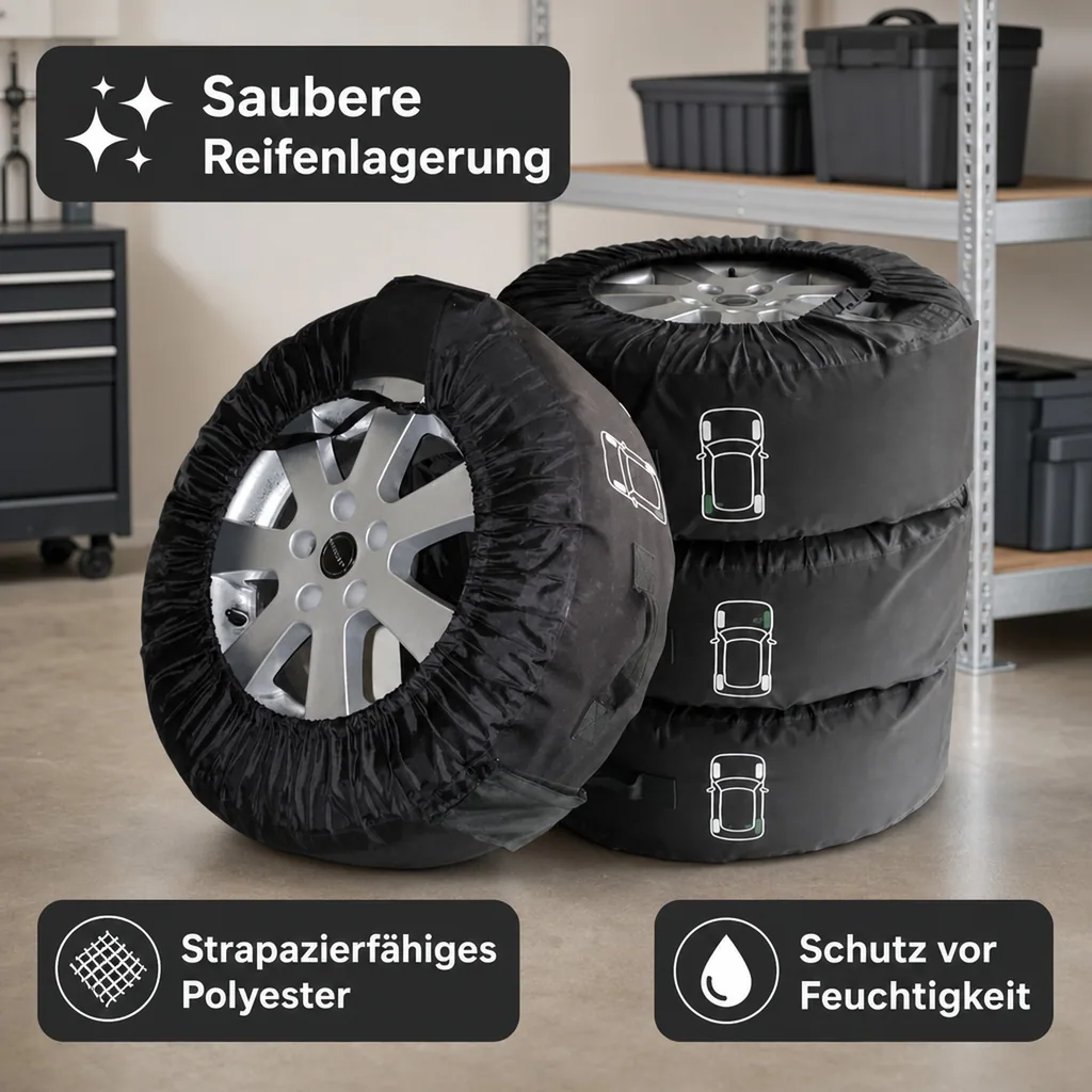 Reifenhüllen Profi Set, 4 Stück XL