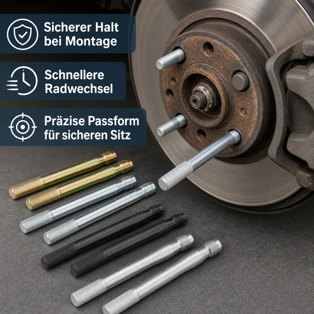 Rad Montagehilfe Fixierbolzen, 8-teiliges Set