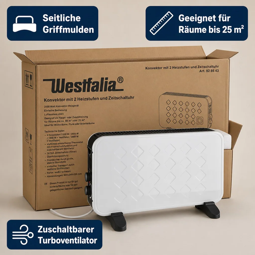 Konvektor Heizung mit Timer