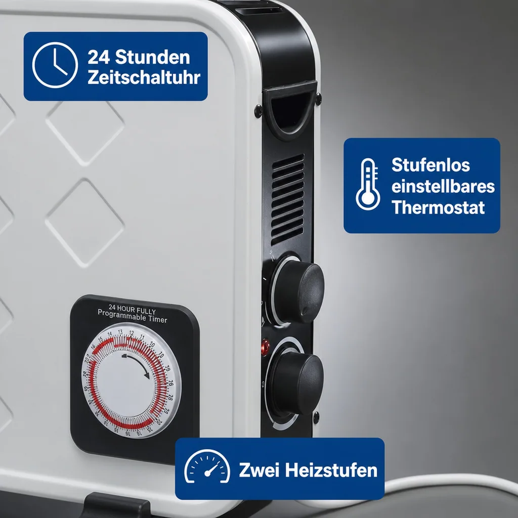 Konvektor Heizung mit Timer