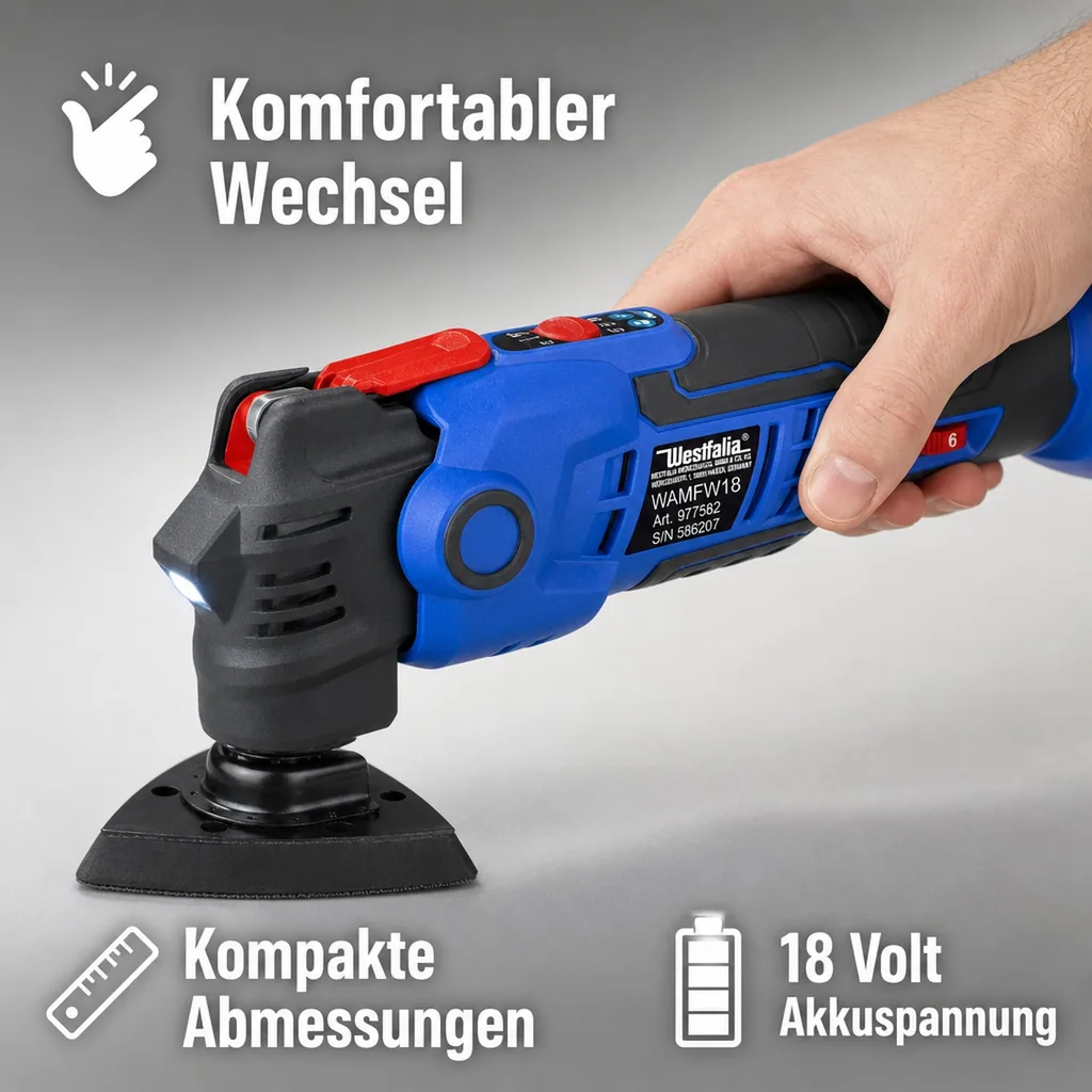 Akku Multifunktionswerkzeug 18 Volt Li-Ion WAMFW18 - ohne Akku und Ladegerät