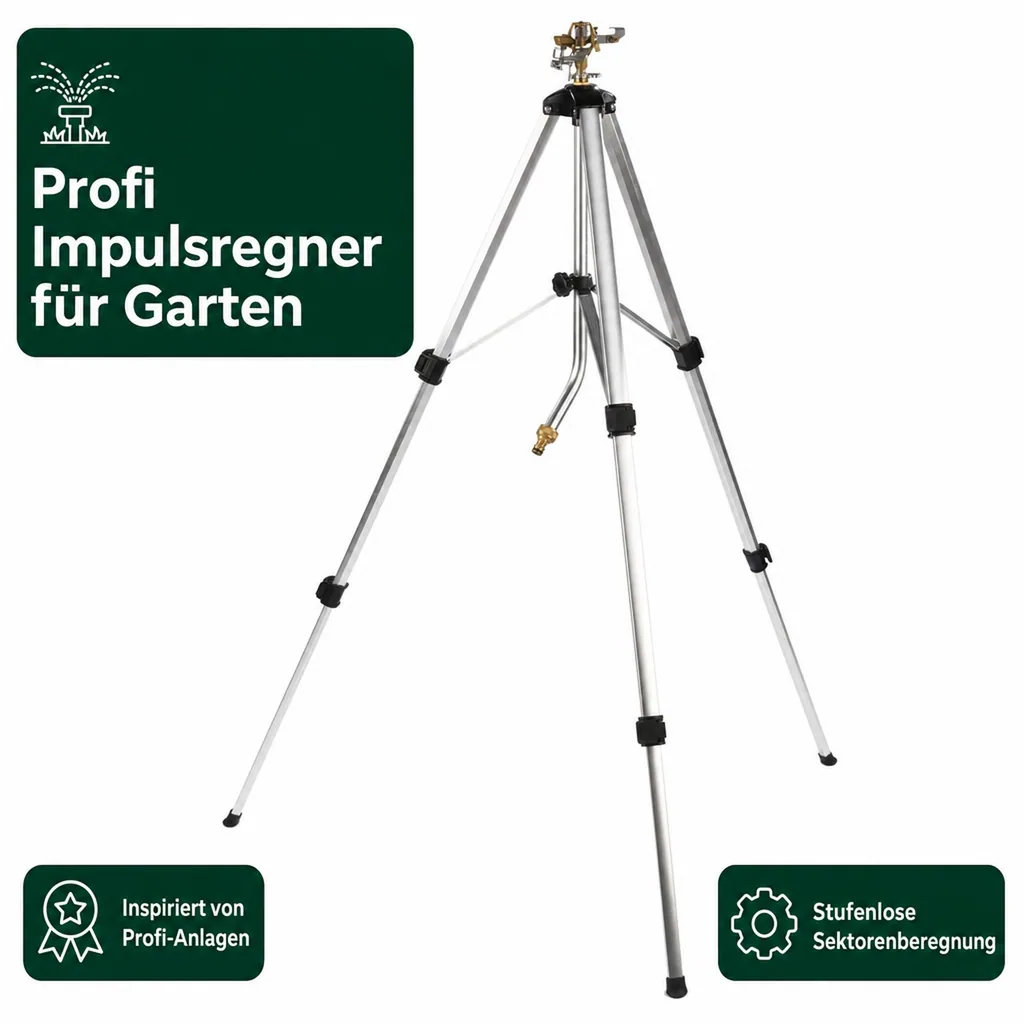 Profi Impulsregner, mit Teleskop Stativ