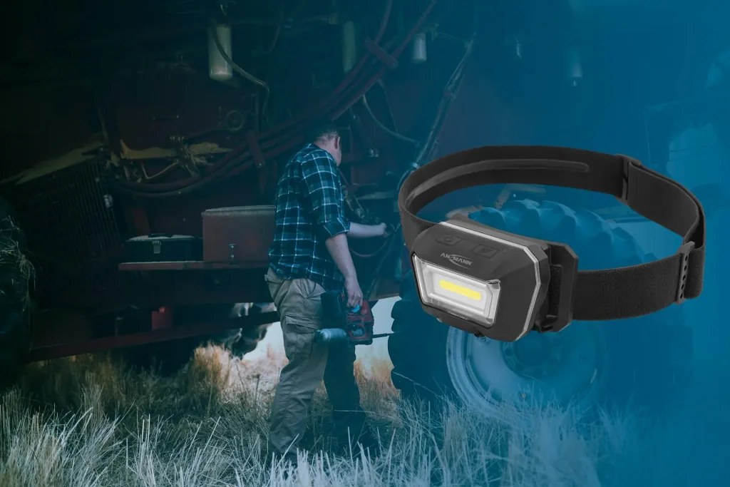 LED Sensor-Kopfleuchte mit Akku, IP65