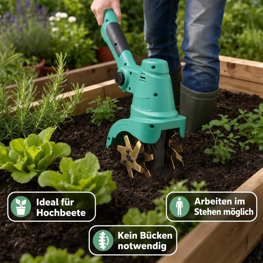 Akku Hand Bodenhacke X-Grubber, 10,8 Volt – Ohne Akku und Ladegerät