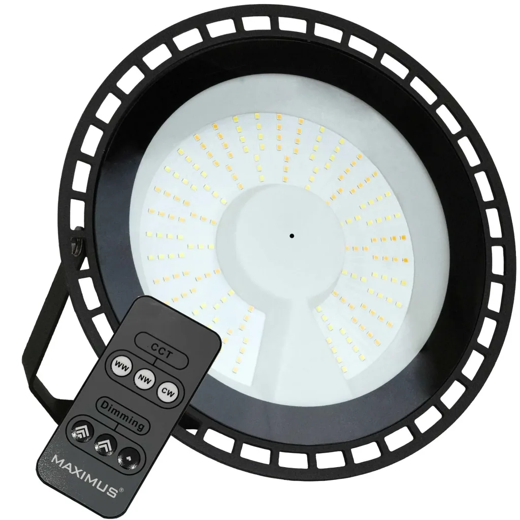 LED-Hallenstrahler, 100 Watt, 11000 Lumen, Lichtfarbe wählbar, fernbedienbar
