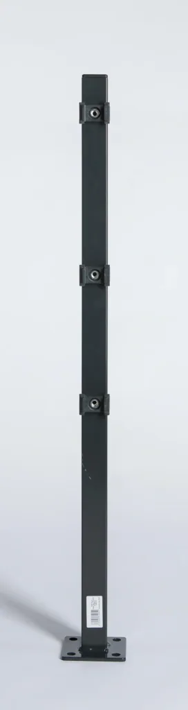 Pfosten mit Fuß, Montageplatte integriert, anthrazit, 1100 x 40 x 40 mm