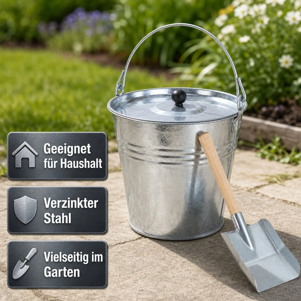 Zinkeimer Set, 5-teilig