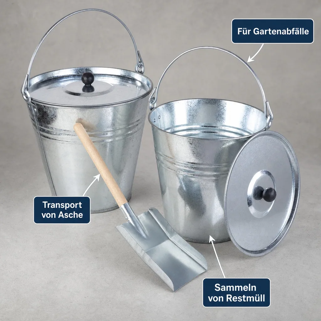 Zinkeimer Set, 5-teilig