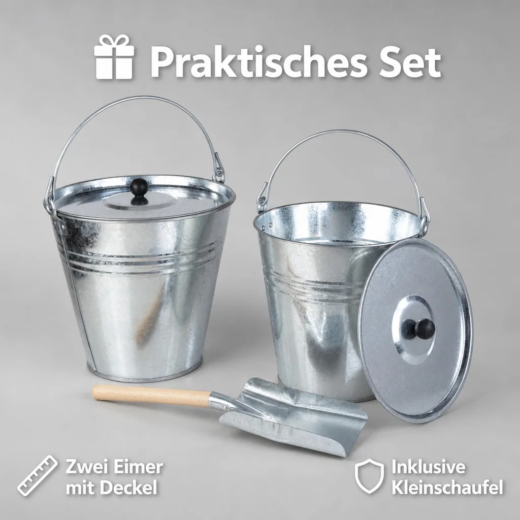 Zinkeimer Set, 5-teilig