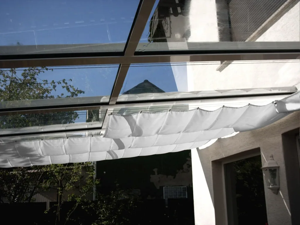 Seilspann-Sonnensegel weiss 330 x 58cm