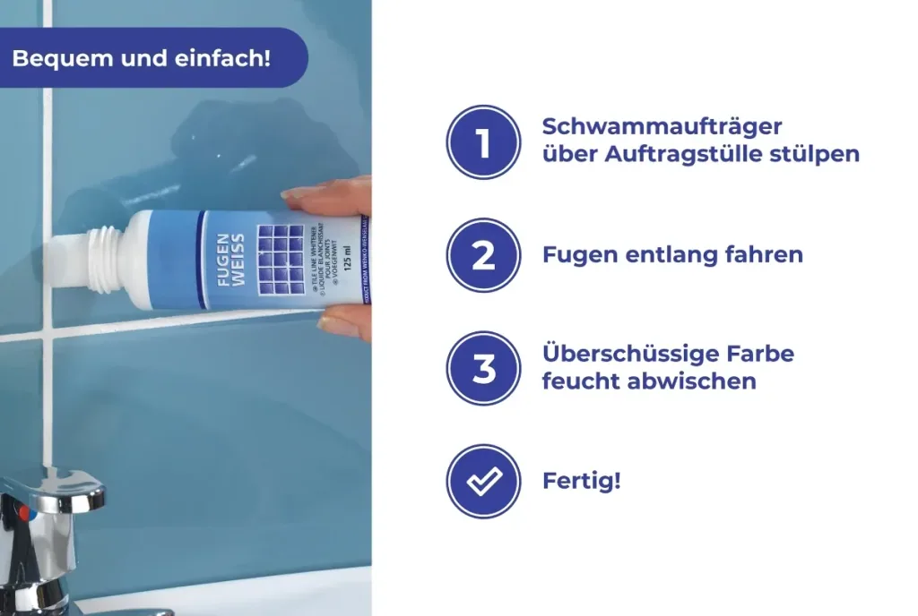 Fugenweiß mit Schwammaufträger 125 ml
