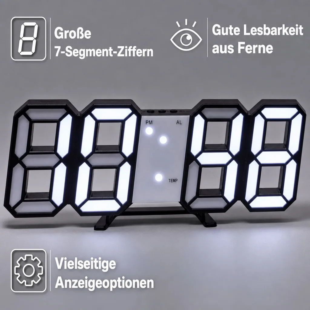 3D LED-Uhr