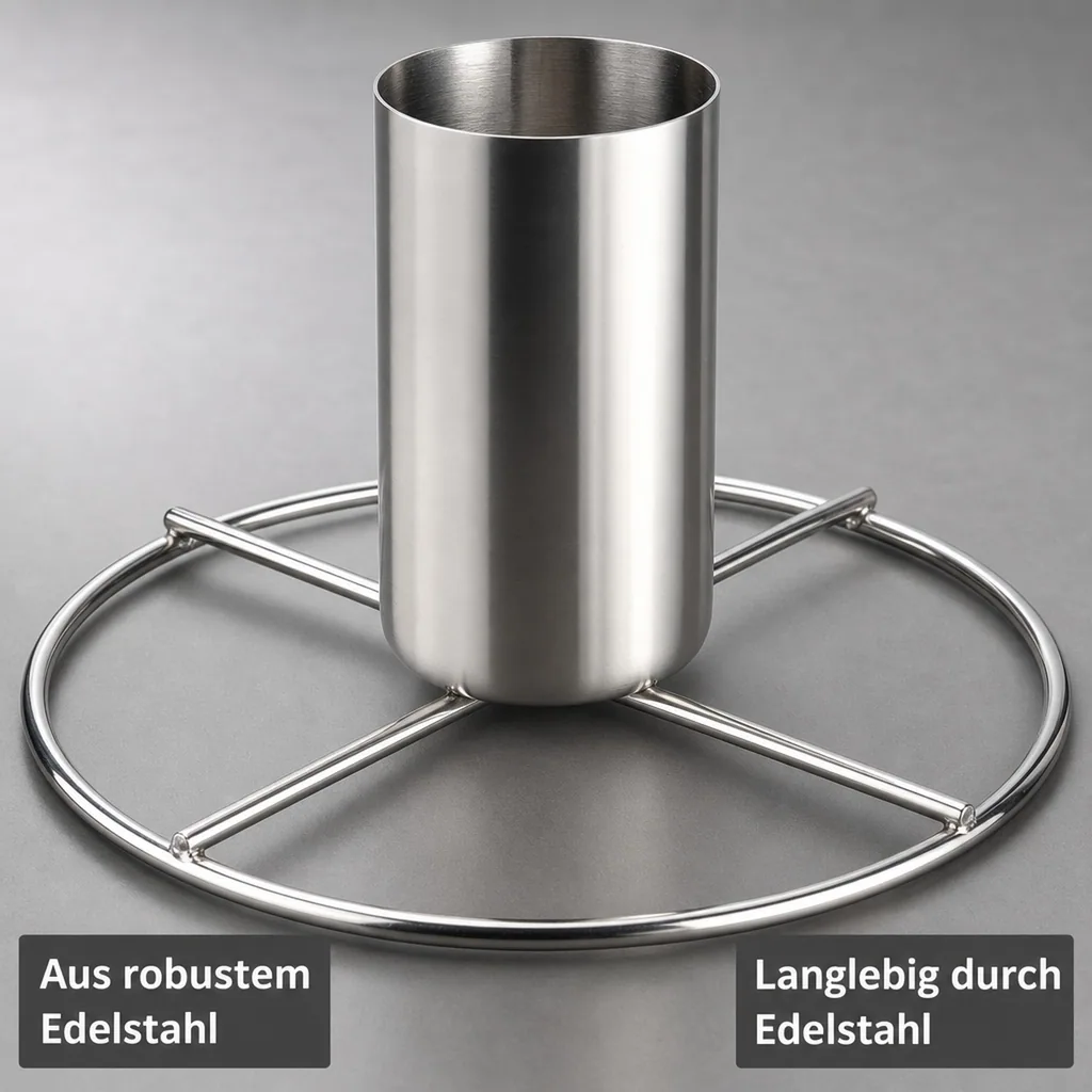 Grill-Hähnchenhalter mit Aromabehälter, Edelstahl