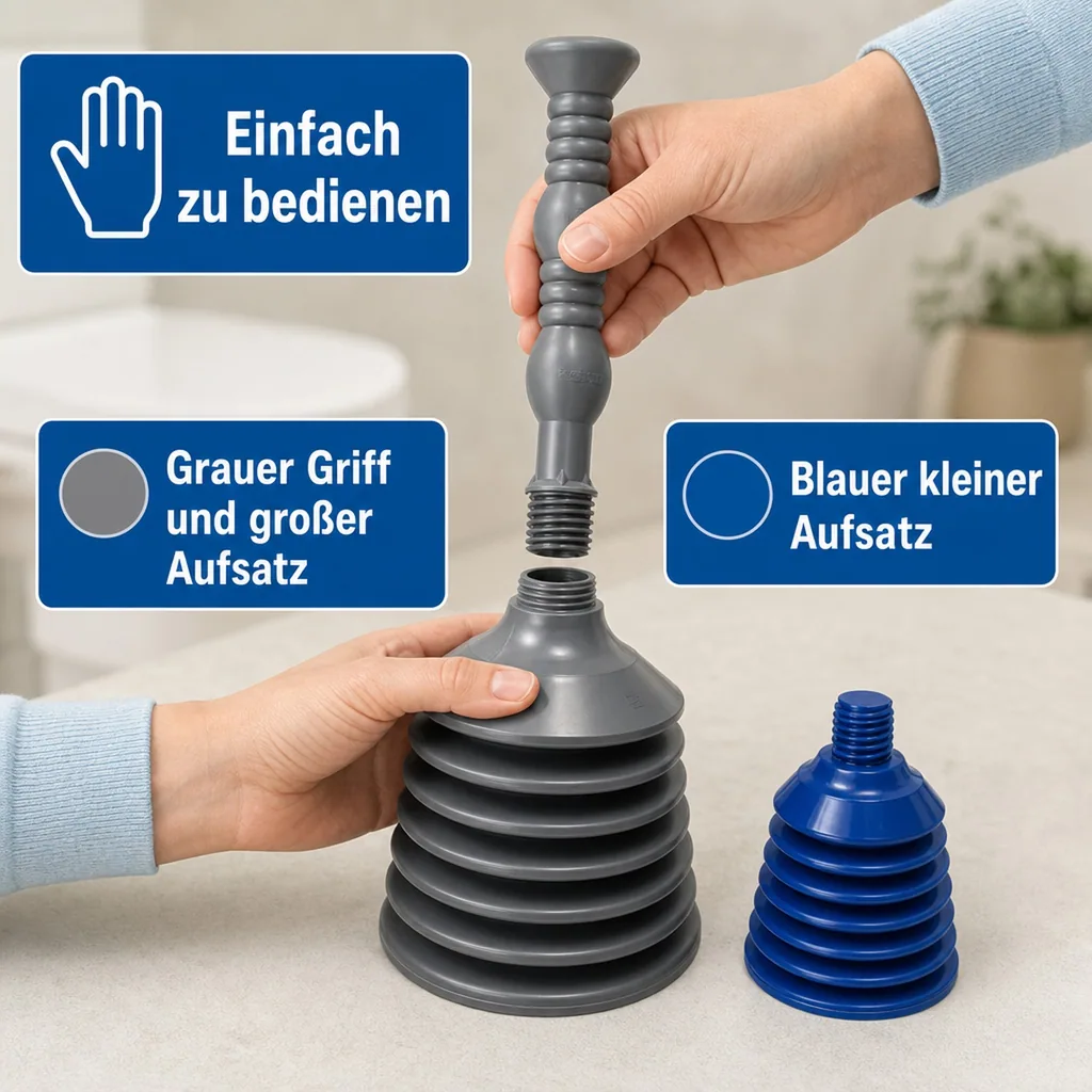 Rohrfrei-Profi, Rohrfrei-Pumpe, 3-teilig