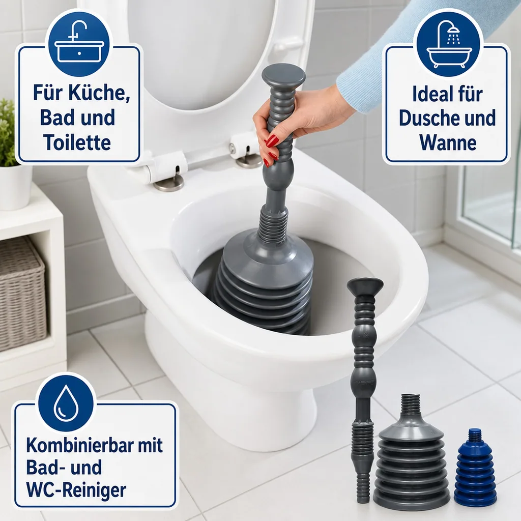 Rohrfrei-Profi, Rohrfrei-Pumpe, 3-teilig