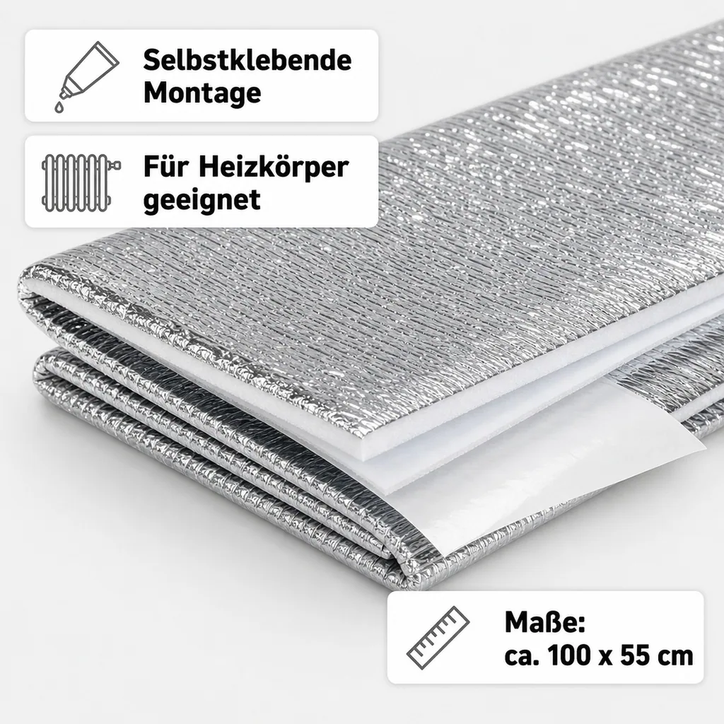 Heizkörper Reflexionsfolie, selbstklebend
