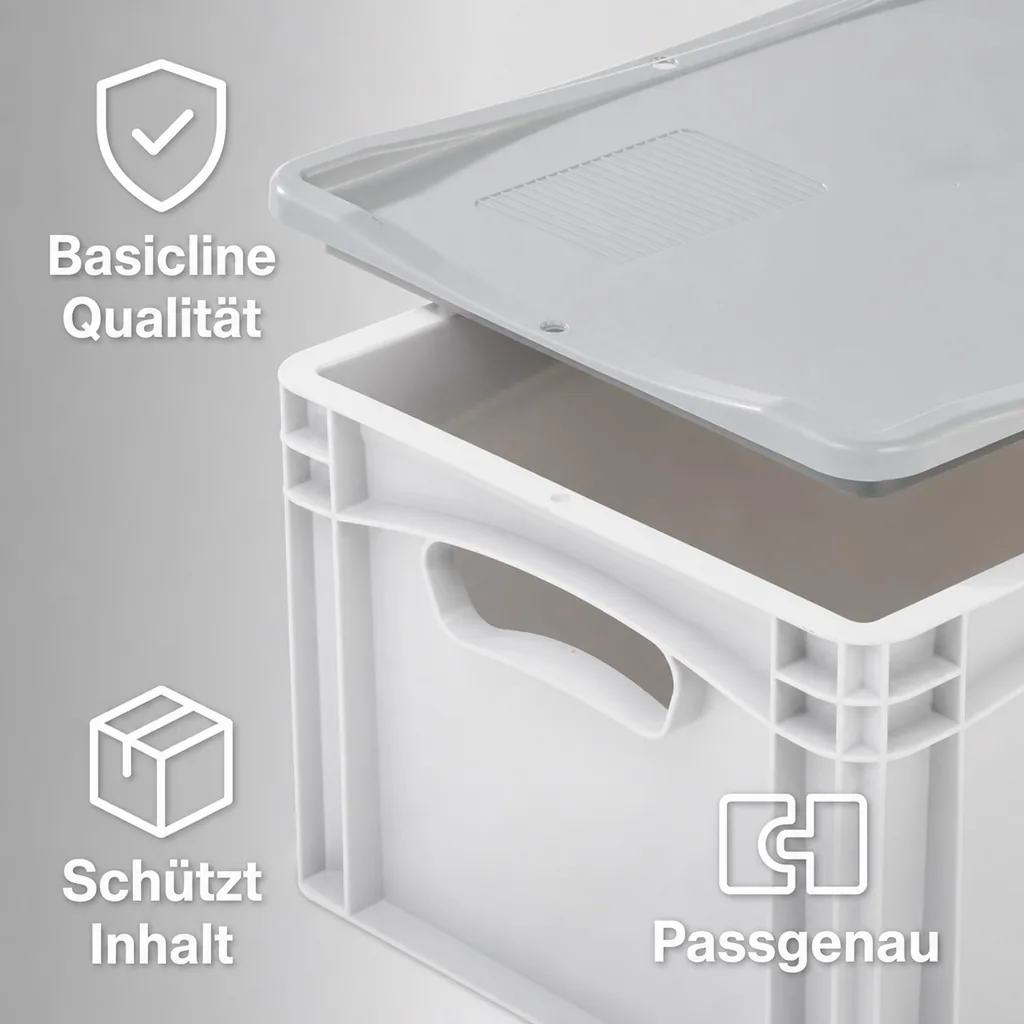 Eurobox Auflagedeckel 40x30cm grau