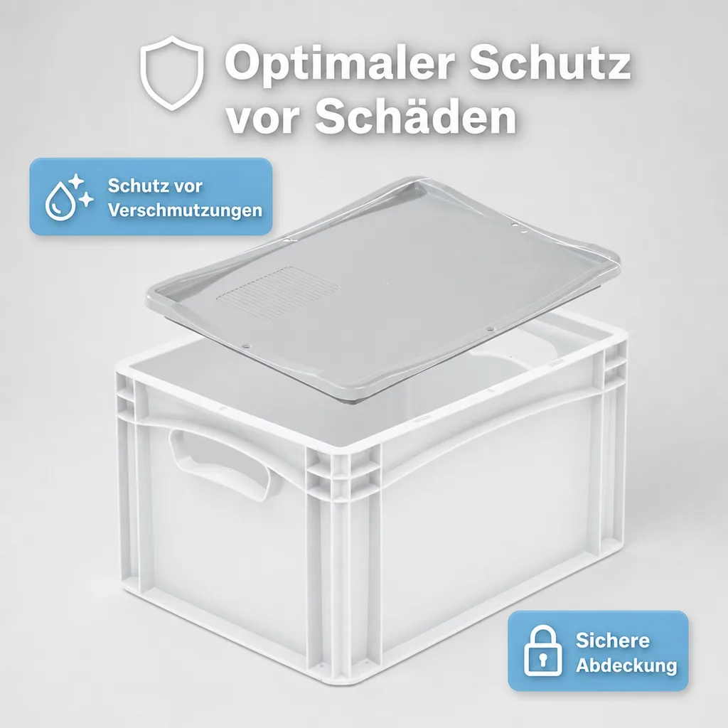 Eurobox Auflagedeckel 40x30cm grau