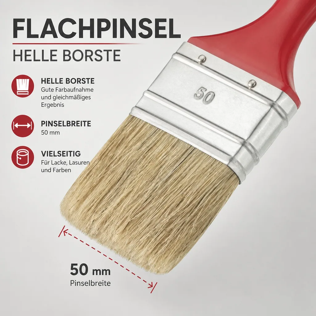 Flachpinsel Helle Borste