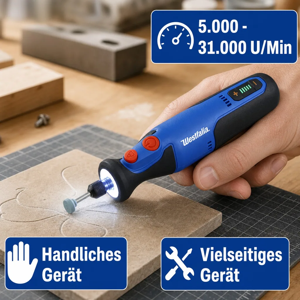 Akku Mini-Bohr-Fräswerkzeug-Set WBFW7.2