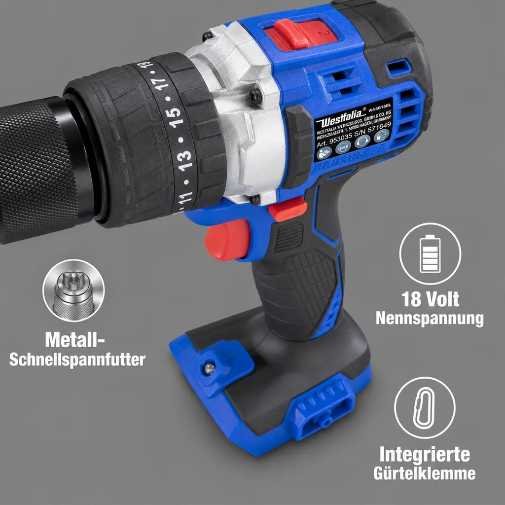 Akku-Schlagbohrschrauber 18 Volt Li-Ion WABS18BL -ohne Akku und Ladegerät-