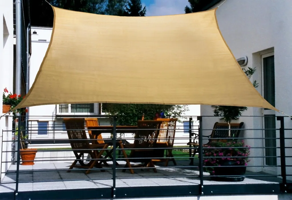 Balkon-Sonnensegel  HDPE weizen  270 x 140cm