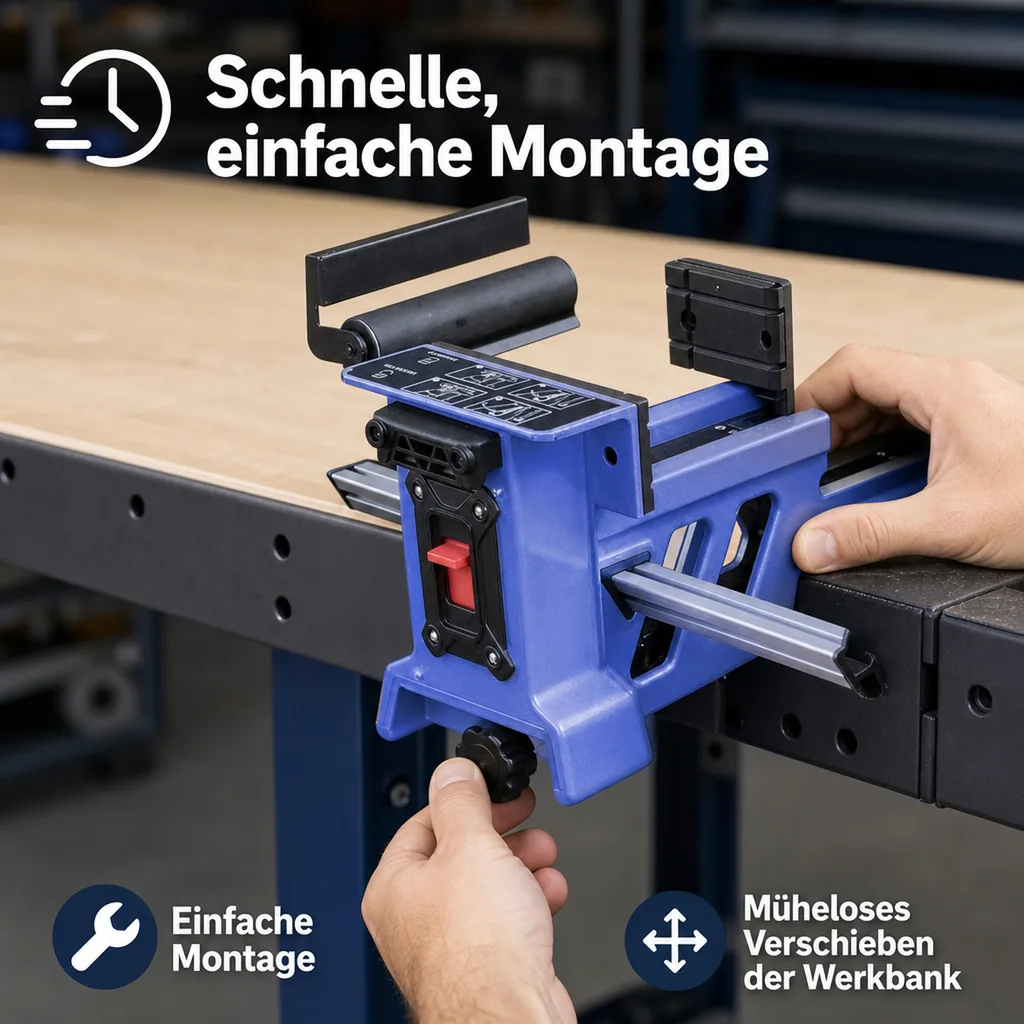 Laufrollenführung für Mobile Werkbank