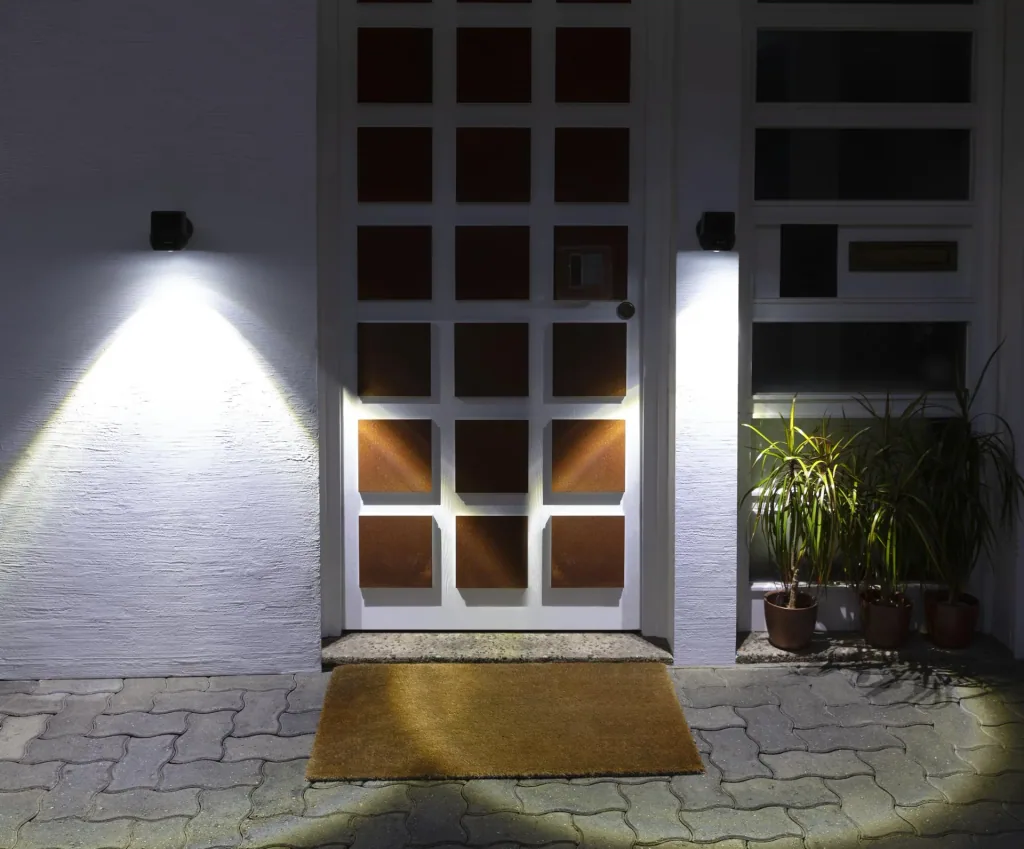 LED-Sicherheitsleuchte mit Funkkopplung, 2 Stück (Batterien nicht enthalten)