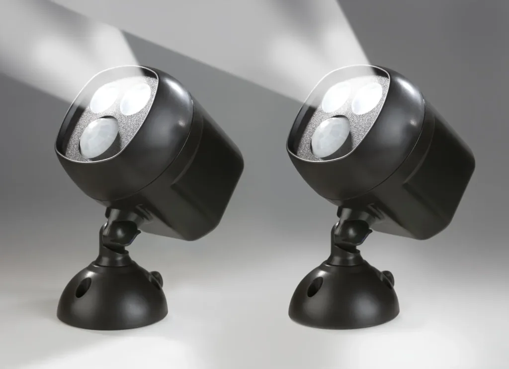 LED-Sicherheitsleuchte mit Funkkopplung, 2 Stück (Batterien nicht enthalten)