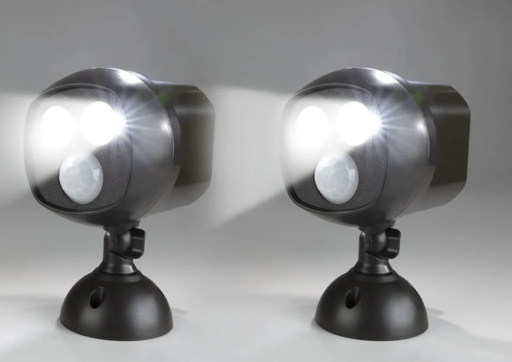 LED-Sicherheitsleuchte mit Funkkopplung, 2 Stück (Batterien nicht enthalten)