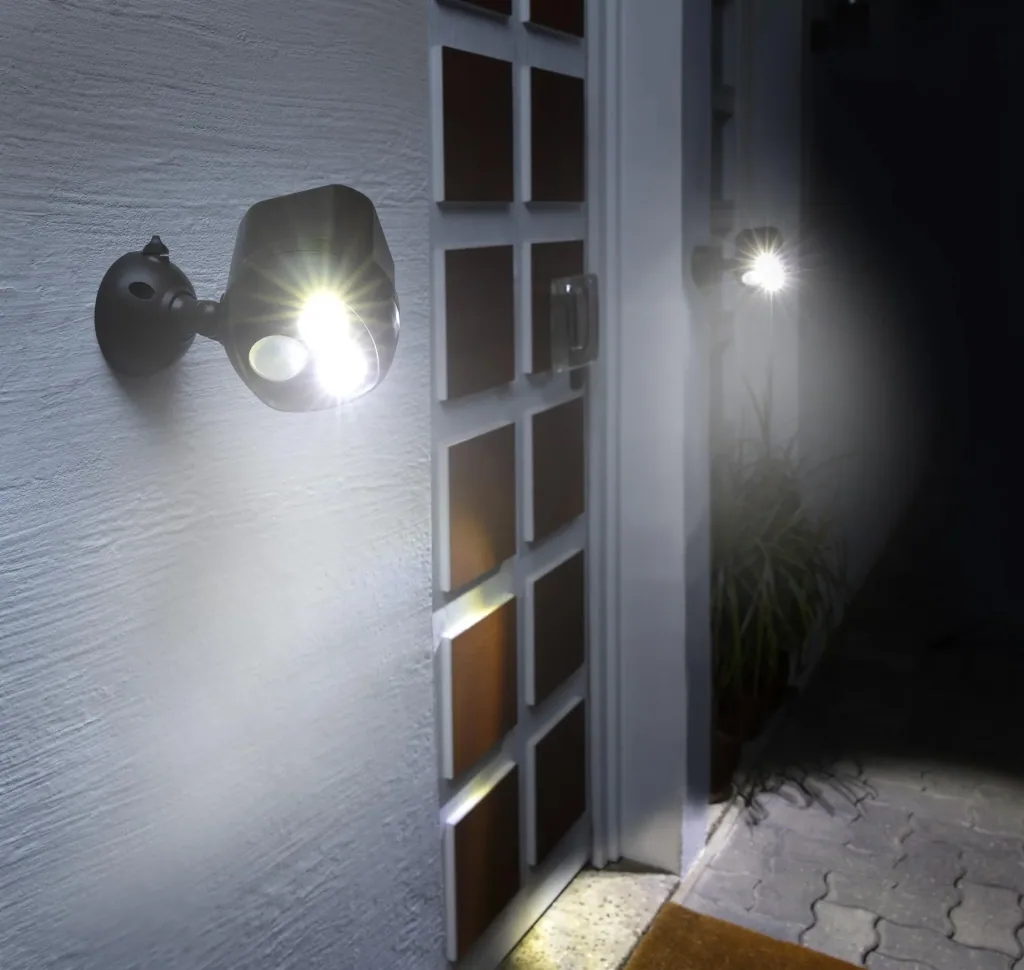 LED-Sicherheitsleuchte mit Funkkopplung, 2 Stück (Batterien nicht enthalten)
