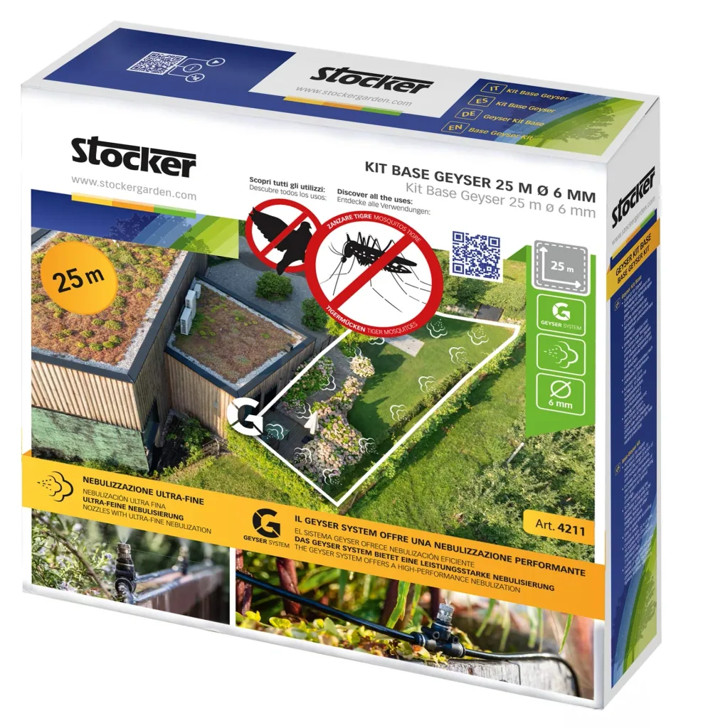 Kit Base 25 m Schlauch, 10 Düsen, 10 T-Anschlüsse, 3 Stopfen und 5 Schlauchbefestigungen