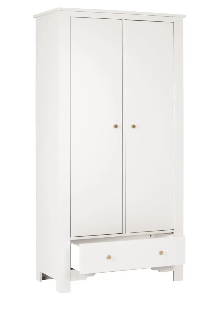 Montmartre Kleiderschrank, Babyschrank, Kinderschränk - 104 x 52 x 200 cm, Farbe: weiss
