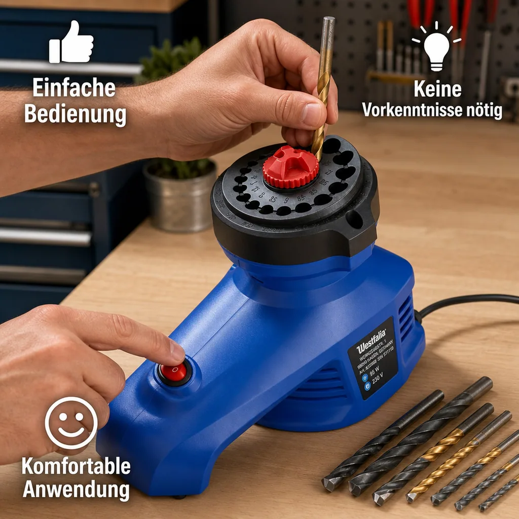Elektro Spiralbohrer-Schärfgerät 95 W/ 230 V