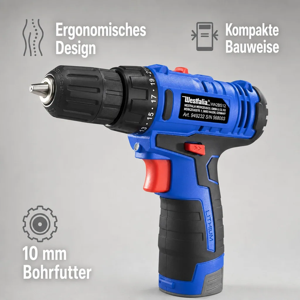 Akku-Bohrschrauber 2-Gang 12 Volt WA2BS12 (ohne Akku und Ladegerät)